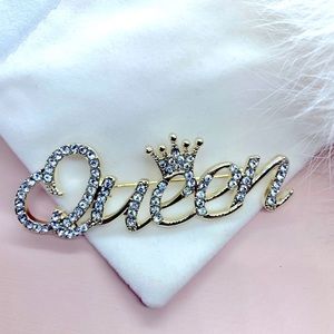 Rhinestone Queen Brooch